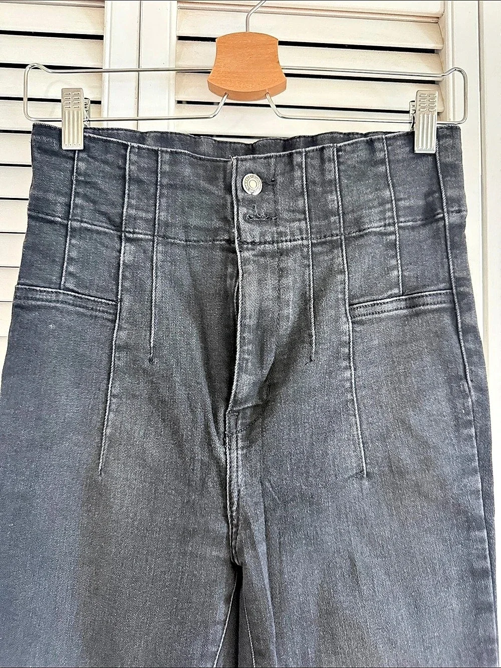 Free People Penny Pull-On Flare Jeans Black
